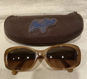 Vintage Maui Jim Lilikoi MJ 258 22 Sandstone Frame & HCL Polarized Sunglasses - Picture 1 of 14