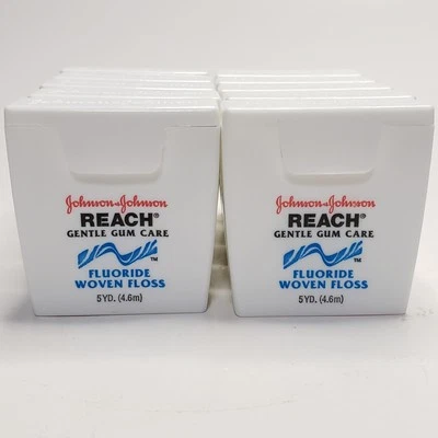 Johnson & Johnson Reach Gentle Gum Care Woven Floride Floss 50 Yds Lot 10 Packs - Image 1 of 4