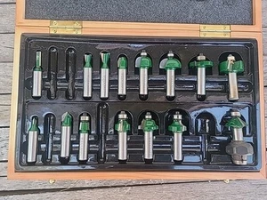 15-teiliges FRÄSER-SET der Marke Woodcraft - im Koffer - SCHÖN - Bild 1 von 11