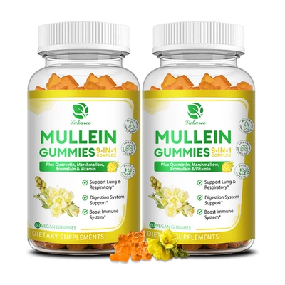 Mullein Extract for Lungs 9-in-1 Gummies Plus Quercetin Berberine & Vitamin - Image 1 of 4
