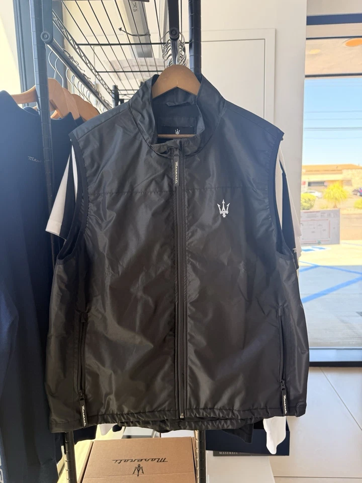 Chaleco Maserati Logo Negro A Prueba de Viento Grande Foto 1 de 1