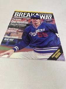 Revista Breakaway Abril 1991 Orel Hershiser Los Angeles Dodgers MLB Cubierta Rara - Imagen 1 de 6