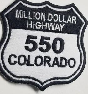 Million Dollar Highway 550 Colorado Embroidered Patch approx 3X3" - Bild 1 von 2