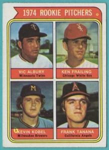 1974 Topps Rookie Pitchers - Albury/Frailing/Kevin Kobel/Frank Tanana RC #605 - Picture 1 of 2