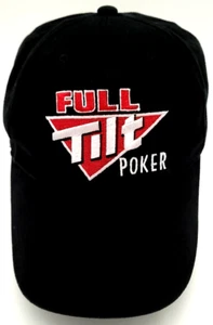 ATT Headwear Full Tilt Poker Iron Man Black Adj Strapback Baseball Hat Cap OSFA - Picture 1 of 14