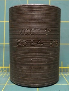Vogt 1" 3000 Series 2324 B16 A105 NUL Forged Steel Threaded Pipe Coupling - Picture 1 of 6