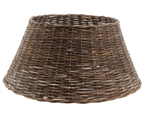 Brown Round Wicker Christmas Tree Skirt Tree Decor Base Floor Basket 57cm x 28cm - Picture 1 of 1