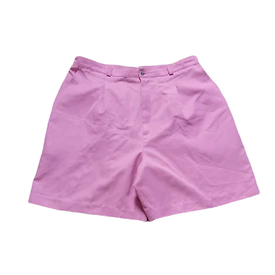 Pantalones Cortos Marcia Vintage ~ Talla 16 ~ Rosa ~ Tiro Alto Plisado ~ Entrepierna de 7" Foto 1 de 4