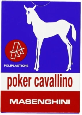 Masenghini 2391 - Poker Cavallino Carte da Gioco, Astucio Blu - Immagine 1 di 4