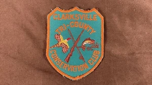 Vintage Clarksville Michigan Hunting Fishing Sportsman's Conservation Club Patch - Picture 1 of 3