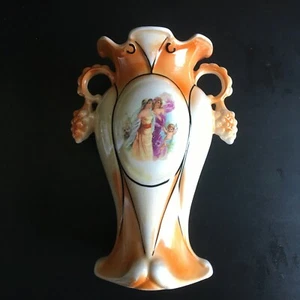 Tschechoslowakei Portrait / Scenic Lustre Victorian Vase  - Bild 1 von 7