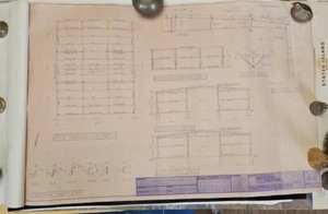 Vintage Blueprint Journal Sq Trans Ctr Butler Building Richtown 24"x36" 3pgs - Picture 1 of 3