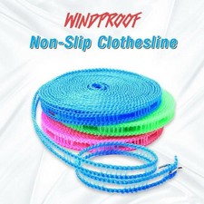 Windproof Non-Slip Clothesline Indoor Outdoor Clothes line, Portable Travel Clot