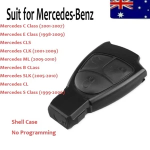 Smart Remote Key Shell Case Fob To Suit Mercedes-Benz CLS C E S Class 3Buttons - Picture 1 of 2