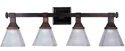 ¡Nuevo! Luz de tocador MAXIM 11079FTOI Brentwood 4 luces 28" de ancho bronce frotado con aceite Foto 1 de 2