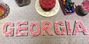 7 Ceramic Letter Dishes For Adults Or Kids Birthday Parties/Christening/Events - Picture 1 of 7