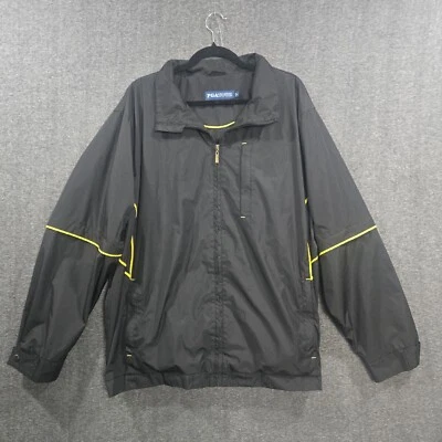 PGA 巡回赛黑色全拉链高尔夫夹克长袖转换为半袖大号 — 第 1/4 张图片