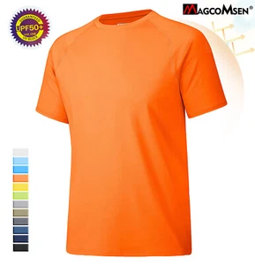 UPF 50+ Mens Performance Shirt Short Sleeve Quick Dry Workout Fishing UV T-Shirt - Picture 1 of 96