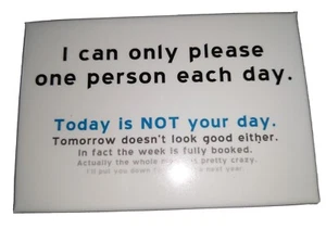 "Imán CafePress I can only please a una persona cada día 2"" x 3" - Imagen 1 de 5