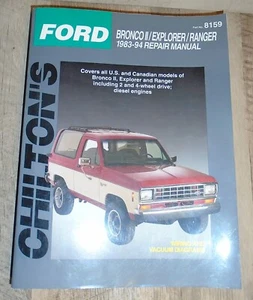 Manual de reparación Chilton's Ford Bronco ll Explorer Ranger 1983-1994 #8159 - Imagen 1 de 15