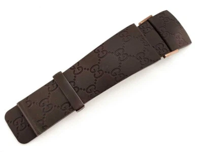 I Gucci 26mm Genuine OEM Brown Replacement Rubber Strap IGucci YA114209 Watch - Image 1 of 2