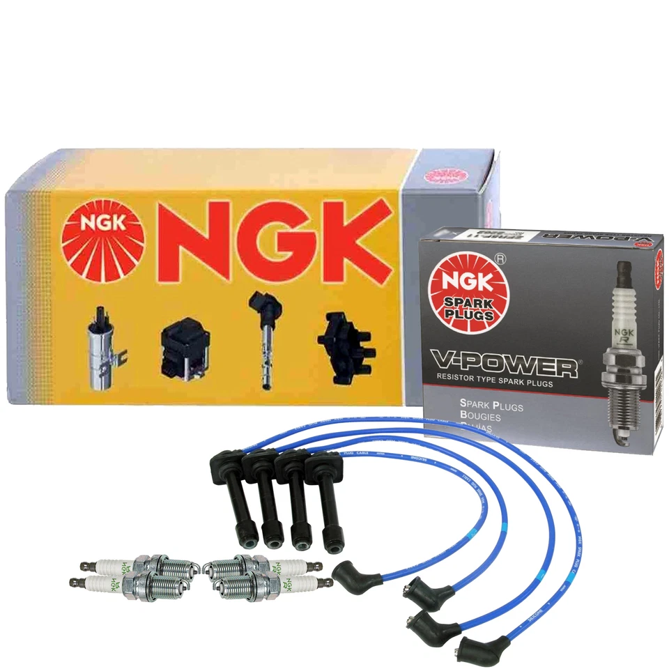 Kit de cables NGK y 4 bujías de alimentación en V para Mazda 626 MX-6 2.0 L4 DOHC manual 1991 Foto 1 de 1