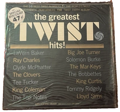 SEALED 12" LP~ COMPILATION~ THE GREATEST TWIST HITS~ 1962~ ATLANTIC LBL.#8058 - Image 1 of 4