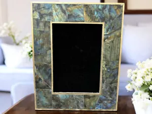 17.8cmx12.7cm Elegant Labradorit Photo Frame Perfekt Handmade Gift für Anlass - Bild 1 von 6