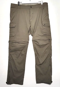 Kuhl Renegade Convertible Stealth Pants Mens Sz 40X32 Khaki Outdoor Hiking Cargo - Picture 1 of 8