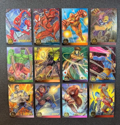 1995 Flair Marvel Annual - Chromium Complete Set (12 Cards) - Clean! - Image 1 of 4
