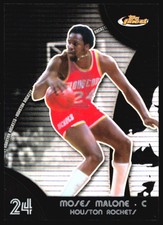 2008-09 Topps Finest Moses Malone Black Refractor /75 #48