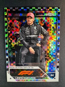 2022 Lewis Hamilton Checker Flag Refractor Topps Chrome #22 Formula 1 F1 - Picture 1 of 2