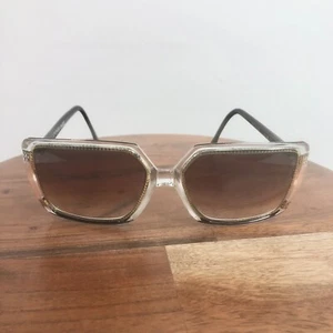 Ted Lapidus Paris Sunglasses Model 1519 Clear Gold Black France *ISSUES READ* - Picture 1 of 18