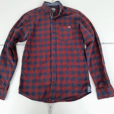 Camisa JACK & JONES Pequeña Cuadros Roja Para Hombre Abotonada Manga Larga Ca... - Imagen 1 de 4