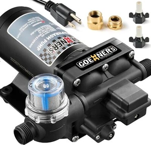 110V AC Fresh Water Pump 6GPM 70 PSI Self-Priming Diaphragm with Power Plug - Picture 1 of 7