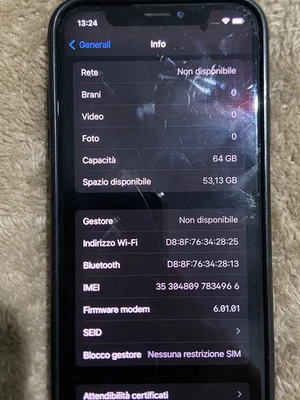 Apple iPhone X - 64GB - Grigio Siderale (Sbloccato) - Immagine 1 di 4