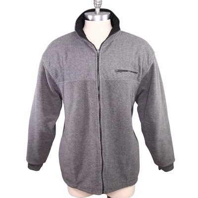 Chaqueta Highland Outfitters Para Hombre Grande Reversible Gris Polar Negra Acolchada Foto 1 de 4