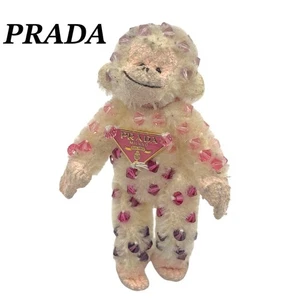 PRADA Monkey keychain with triangular logo Vintage Authentic From Japan - Picture 1 of 24