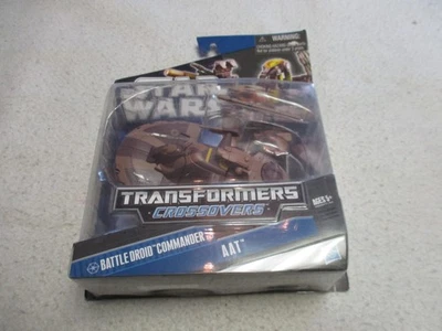 TRANSFORMERS STAR WARS CROSSOVERS BATTLE DROID COMMANDER AAT VERY RARE NEW MOC - Image 1 of 2