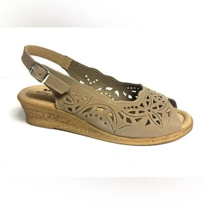 Spring Step Womens Orella Slingback Sandal Beige Nubuck Size 41 US 9.5-10 - Image 1 of 4