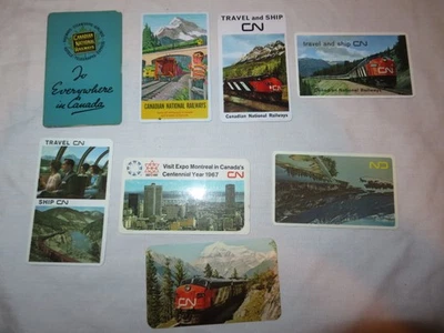 8 Vtg Canadian National Railways Pocket Wallet Calendar 1938 59 63 64 66 67 72 + - Image 1 of 4