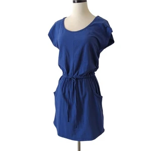 The North Face Damen blau gestreiftes Kleid Freizeit Sommer Cinch Taille Outdoor XS - Bild 1 von 10