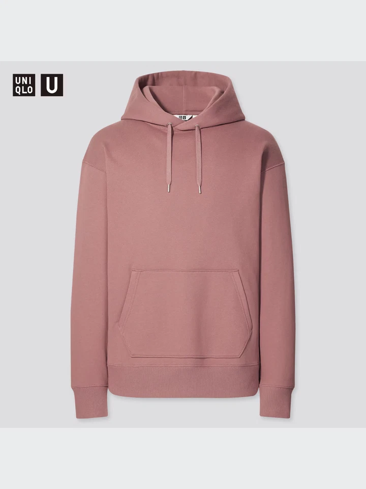 Uniqlo U Sudadera con Capucha Manga Larga Ajuste Ancho XS Rosa Foto 1 de 1