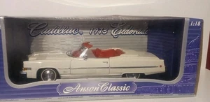 Anson Classic 1973 Cadillac Eldorado CONVERTIBLE White 1:18 Diecast New In Box - Picture 1 of 15