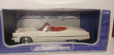 Anson Classic 1973 Cadillac Eldorado CONVERTIBLE White 1:18 Diecast New In Box - Image 1 of 4