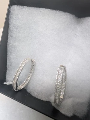 Aros de plata de ley con circonita cúbica Cate D' Argent Foto 1 de 4