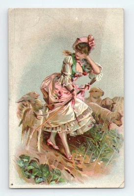 Kirk's White Russian Soap Trade Card Mary Had A Little Bo Peep Lamb Sheep VTG - Image 1 of 2