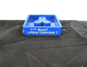 Sizzix Lollipop Uppercase Y Blue Die Used No Case - Picture 1 of 3