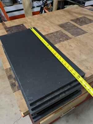 King Starboard 1" Grueso Negro HDPE 12" X 24" Placa Cuadrada Losa Texturizada!Caridad Foto 1 de 4