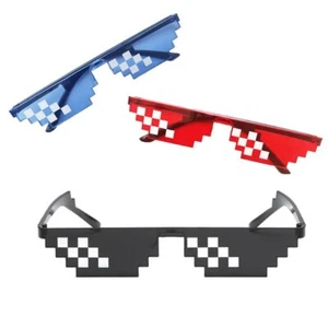 Mosaikbrille Sonnenbrille Pixel trendy cool super Party lustige Farbtöne Brille - Bild 1 von 18